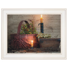 The Red Basket 1 White Framed Print Wall Art