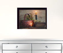 The Red Basket 3 Black Framed Print Wall Art