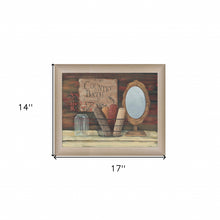 Country Bath 4 Brown Framed Print Wall Art