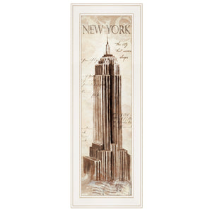 New York Panel 1 White Framed Print Wall Art