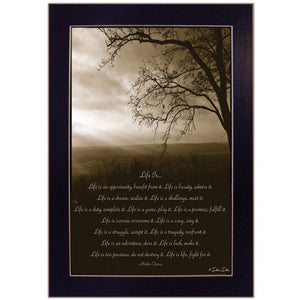 Life Is 9 Black Framed Print Wall Art