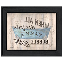 Bathroom Humor 4 Black Framed Print Wall Art