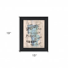 Bathroom Humor 6 Black Framed Print Wall Art
