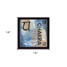 Yoga Chakra Inhale Black Framed Print Wall Art