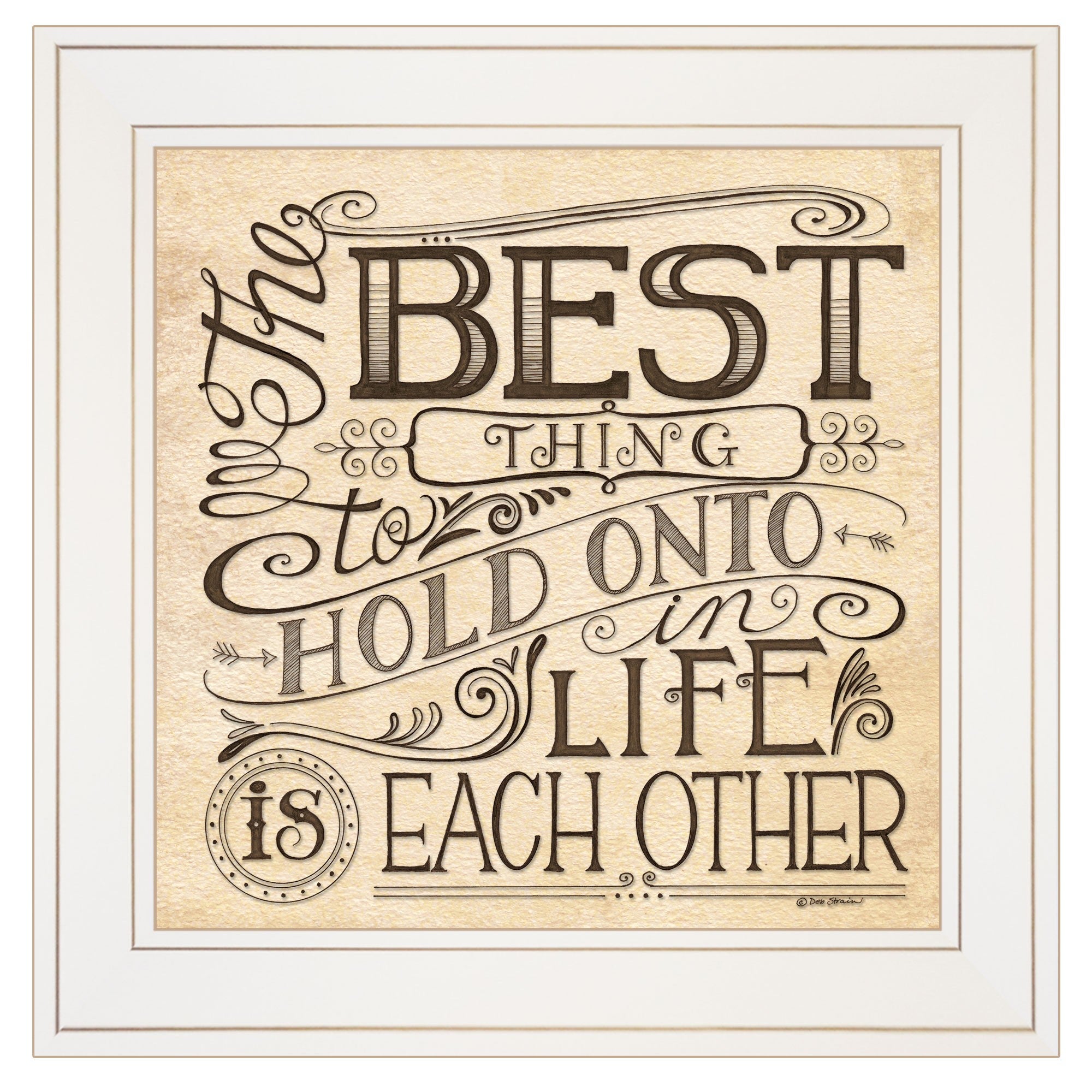 Each Other 2 White Framed Print Wall Art