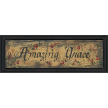 Amazing Grace Floral Black Framed Print Wall Art