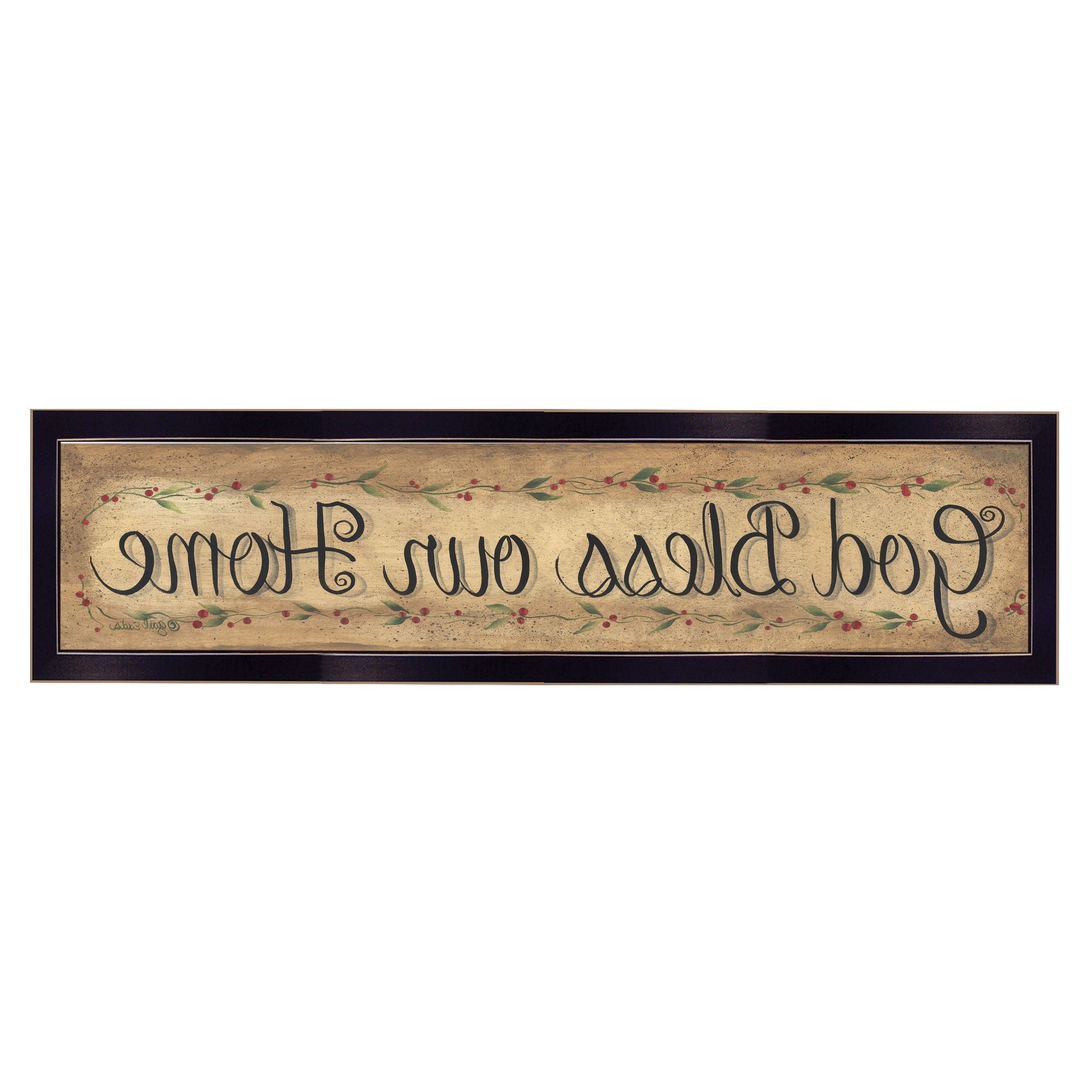 God Bless Our Home 1 Black Framed Print Wall Art