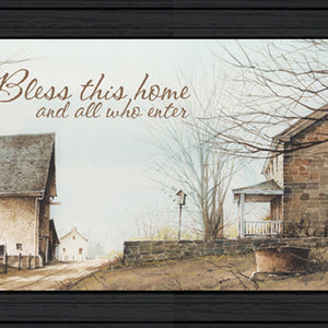 Bless This Home 1 Black Framed Print Wall Art