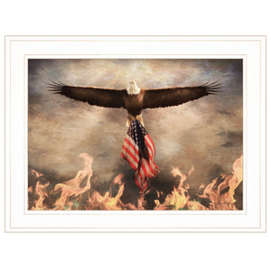 Blaze Of Glory 1 White Framed Print Wall Art