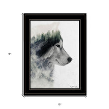 Wolf Stare 2 Black Framed Print Wall Art