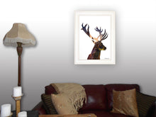 Deer In The Forest 1 White Framed Print Wall Art