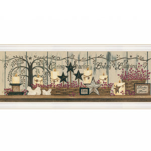 Willow Tree Shelf Collection 1 White Framed Print Wall Art