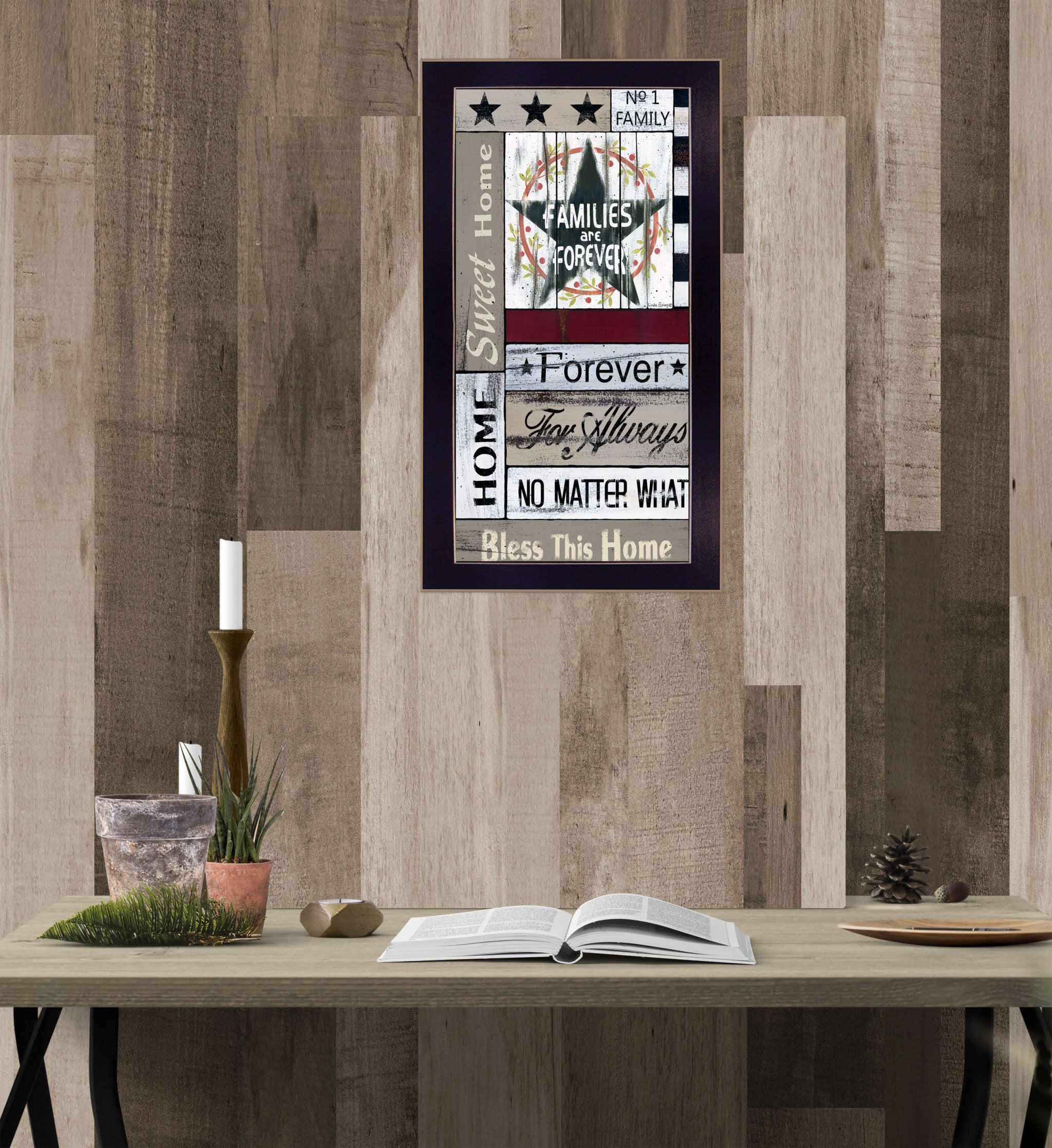 Families Are Forever 3 Black Framed Print Wall Art