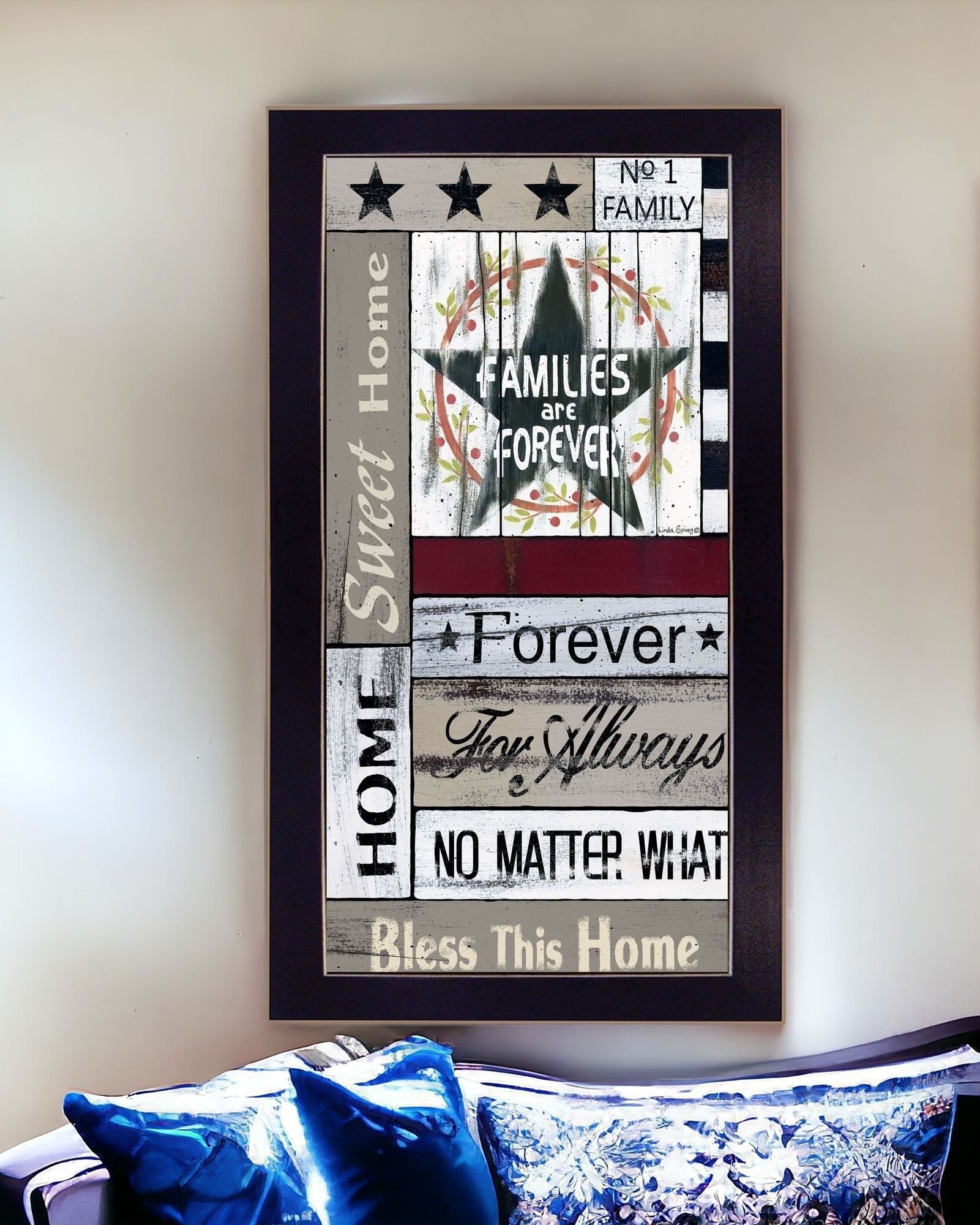 Families Are Forever 3 Black Framed Print Wall Art