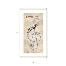 Play It 1 White Framed Print Wall Art