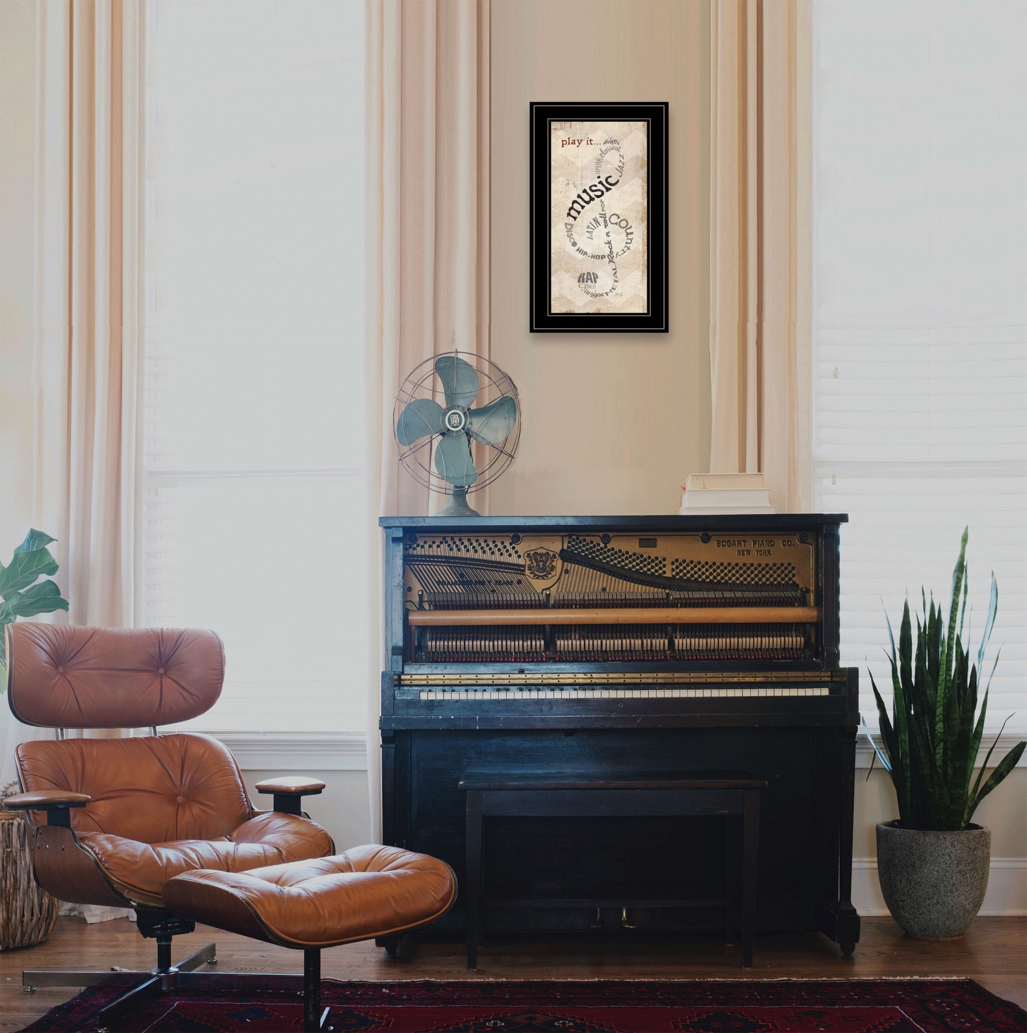 Play It 2 Black Framed Print Wall Art