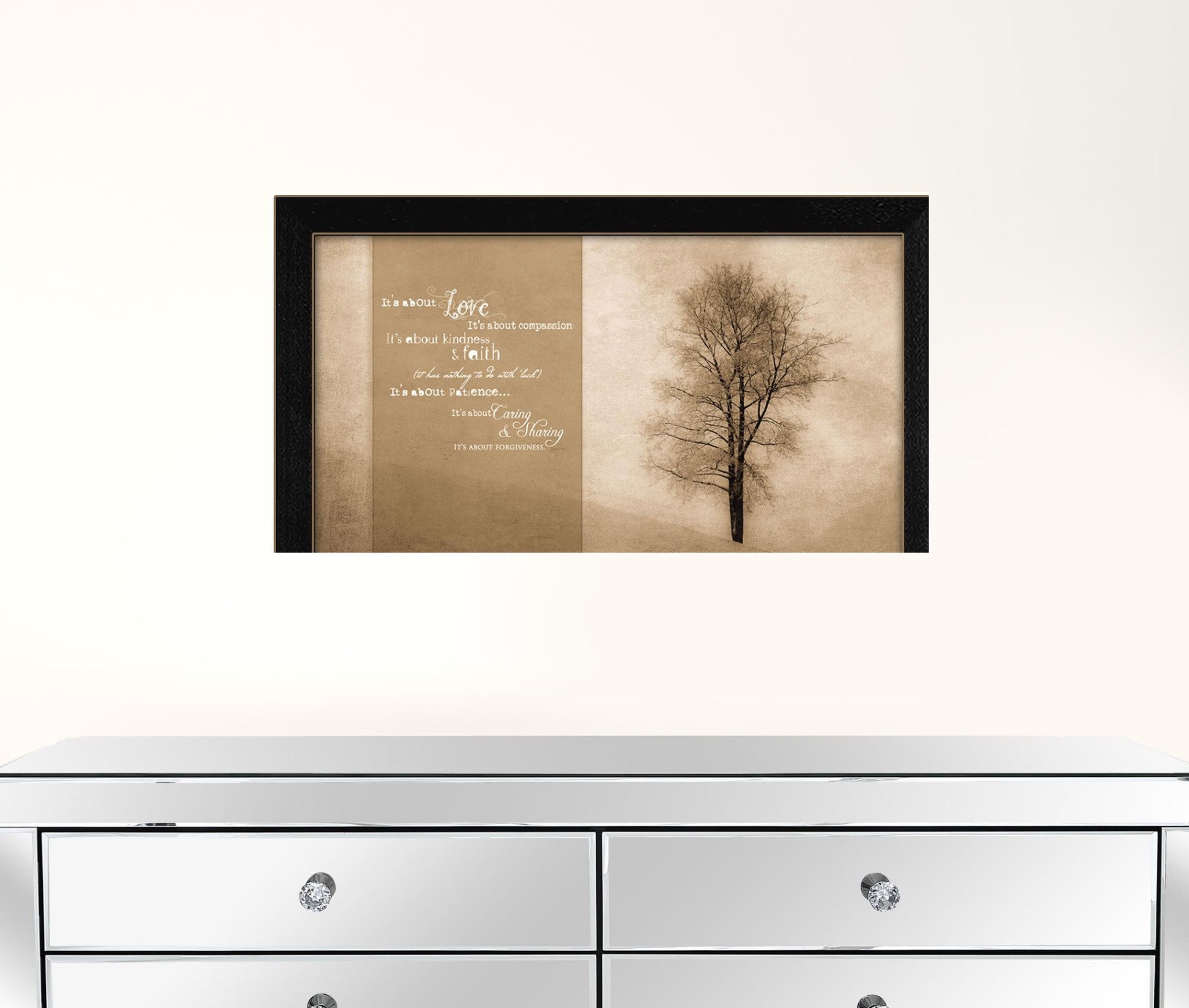 Its About Love 2 Black Framed Print Wall Art