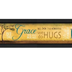 Grace And Love Black Framed Print Wall Art