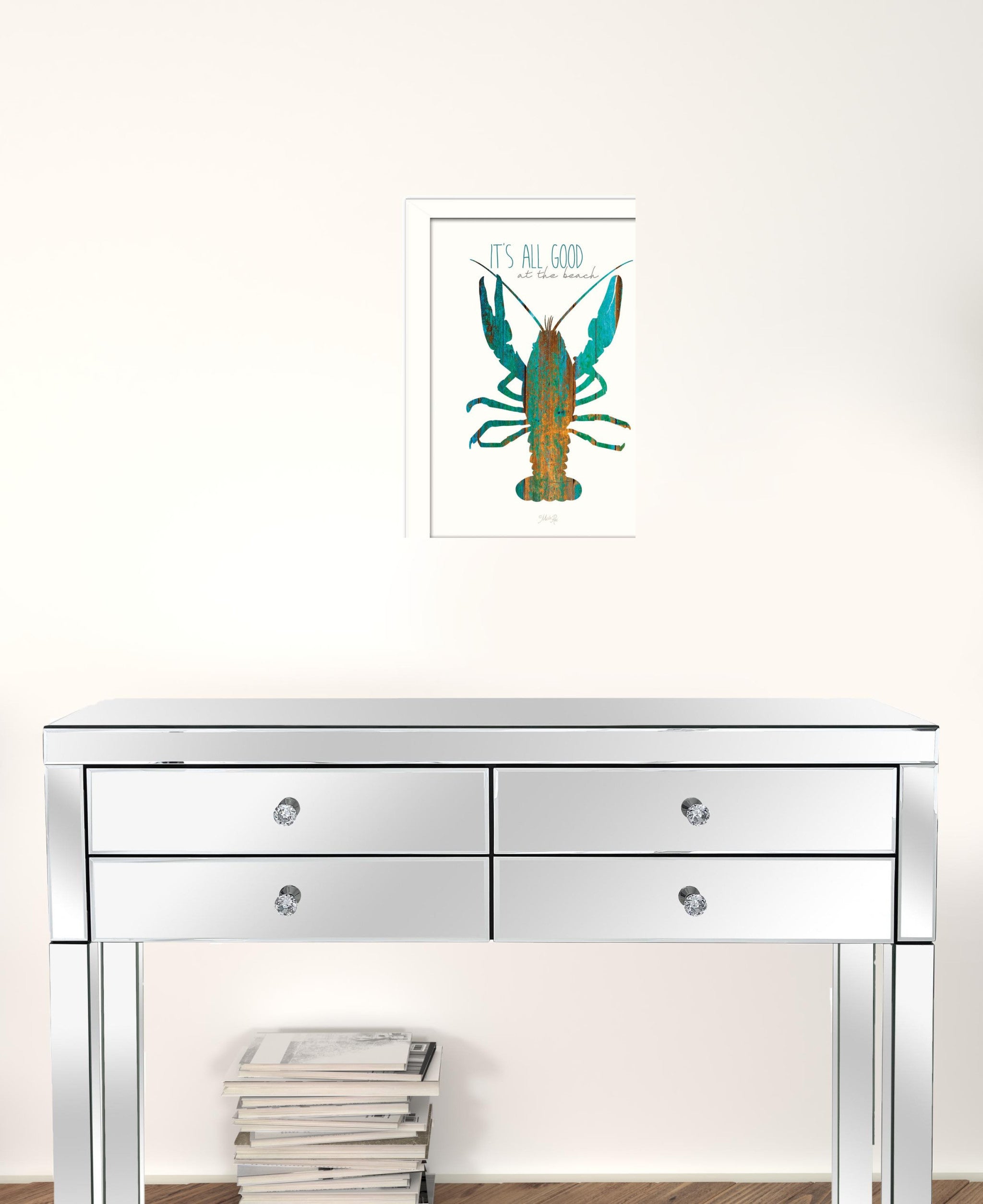 Its All Good At The Beach White Framed Print Wall Art