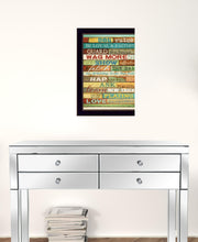 Dog Rules 8 Black Framed Print Wall Art