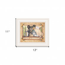 Bear Necessities Getting Ready White Framed Print Wall Art