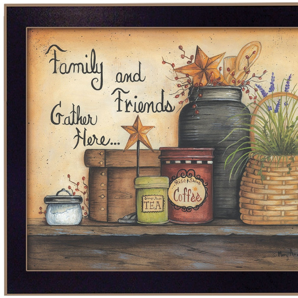 Family And Friends 1 Black Framed Print Wall Art