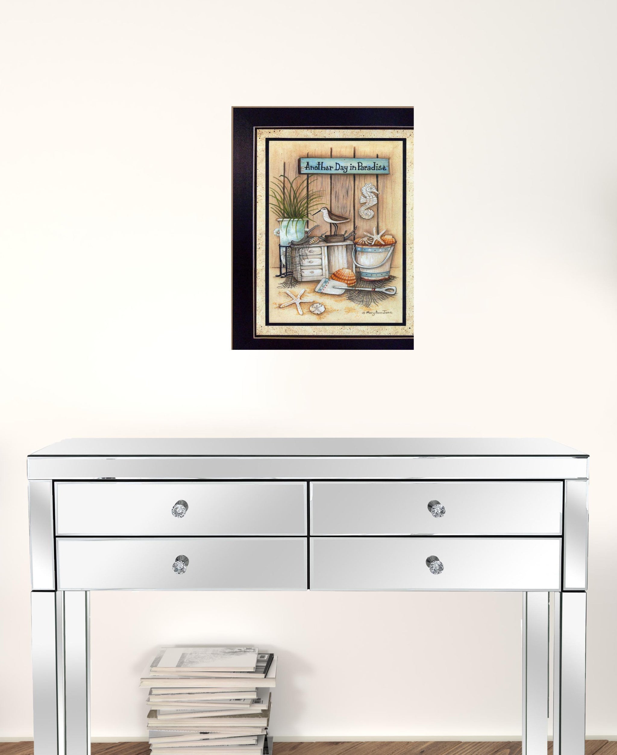 Another Day In Paradise 2 Black Framed Print Wall Art
