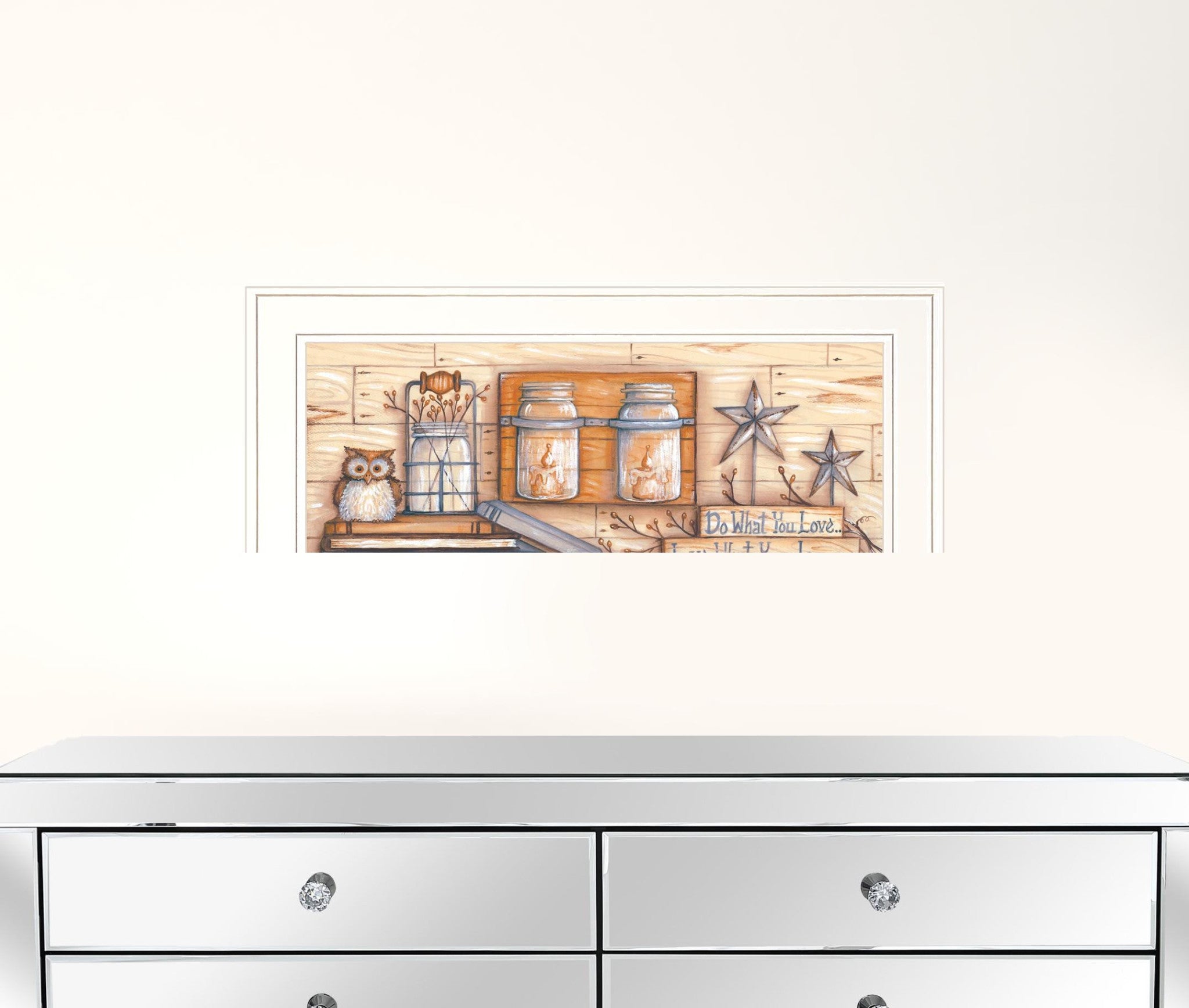 Do What You Love 1 White Framed Print Wall Art