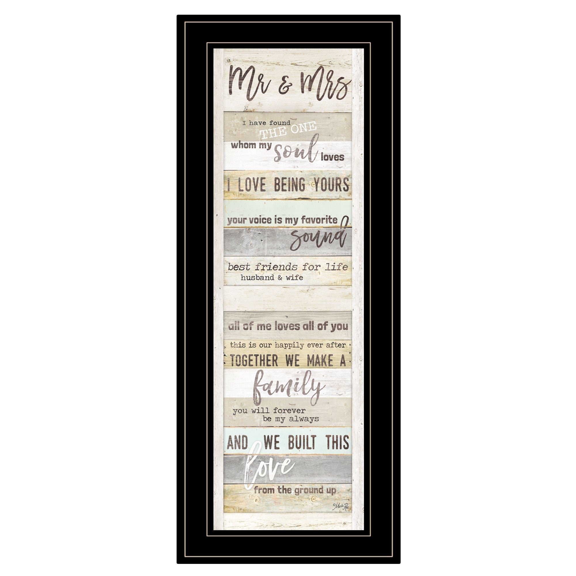 Mr And Mrs 1 Black Framed Print Wall Art