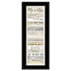 Mr And Mrs 1 Black Framed Print Wall Art