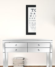 Eye Chart I 1 Black Framed Print Wall Art