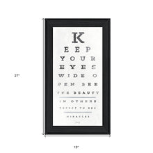 Eye Chart II 1 Black Framed Print Wall Art