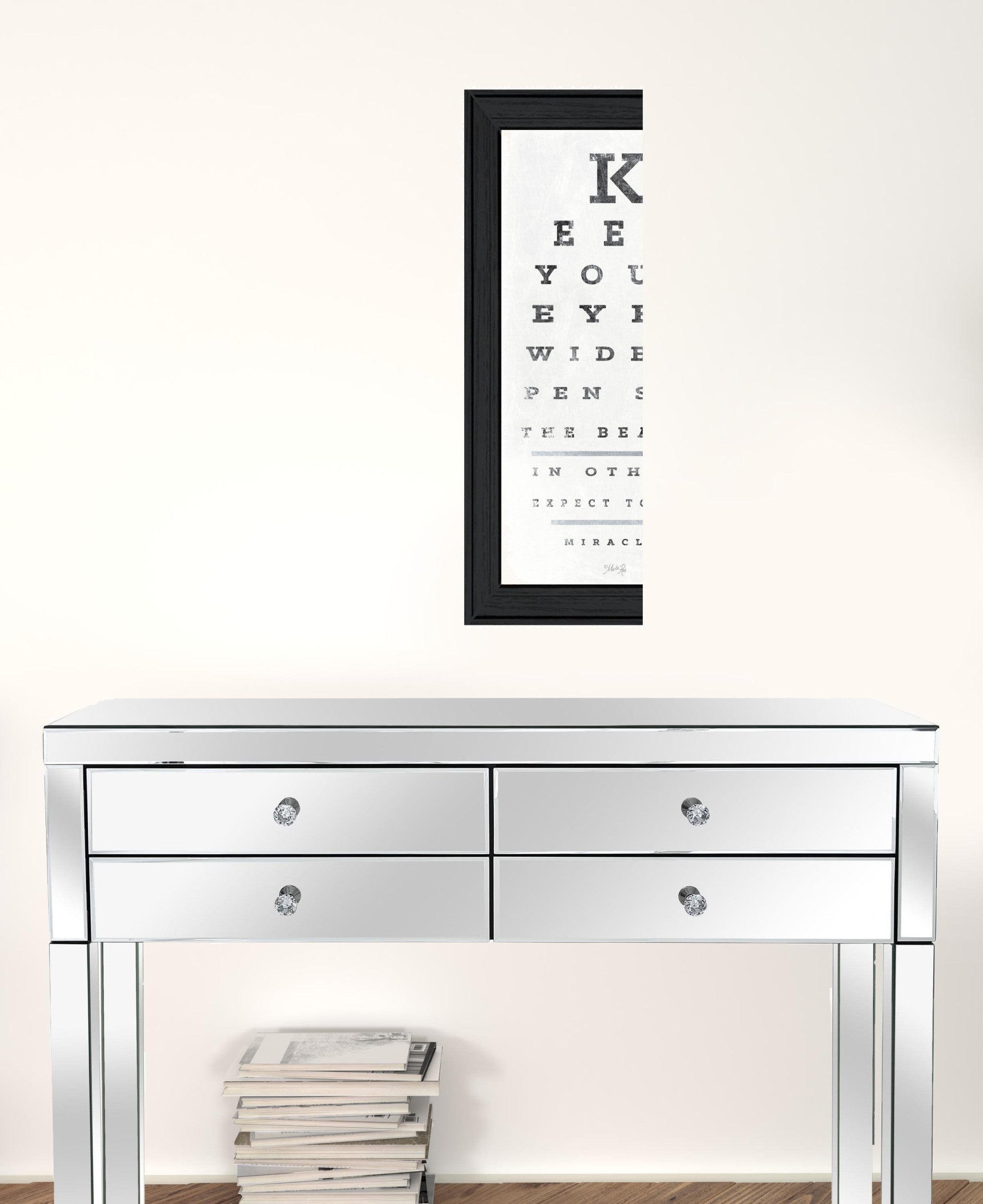 Eye Chart II 1 Black Framed Print Wall Art