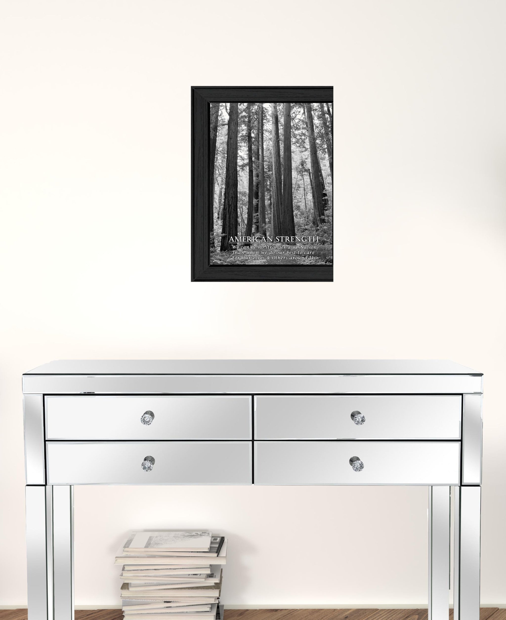 American Strength 5 Black Framed Print Wall Art