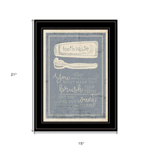 Brush Teeth 4 Black Framed Print Wall Art