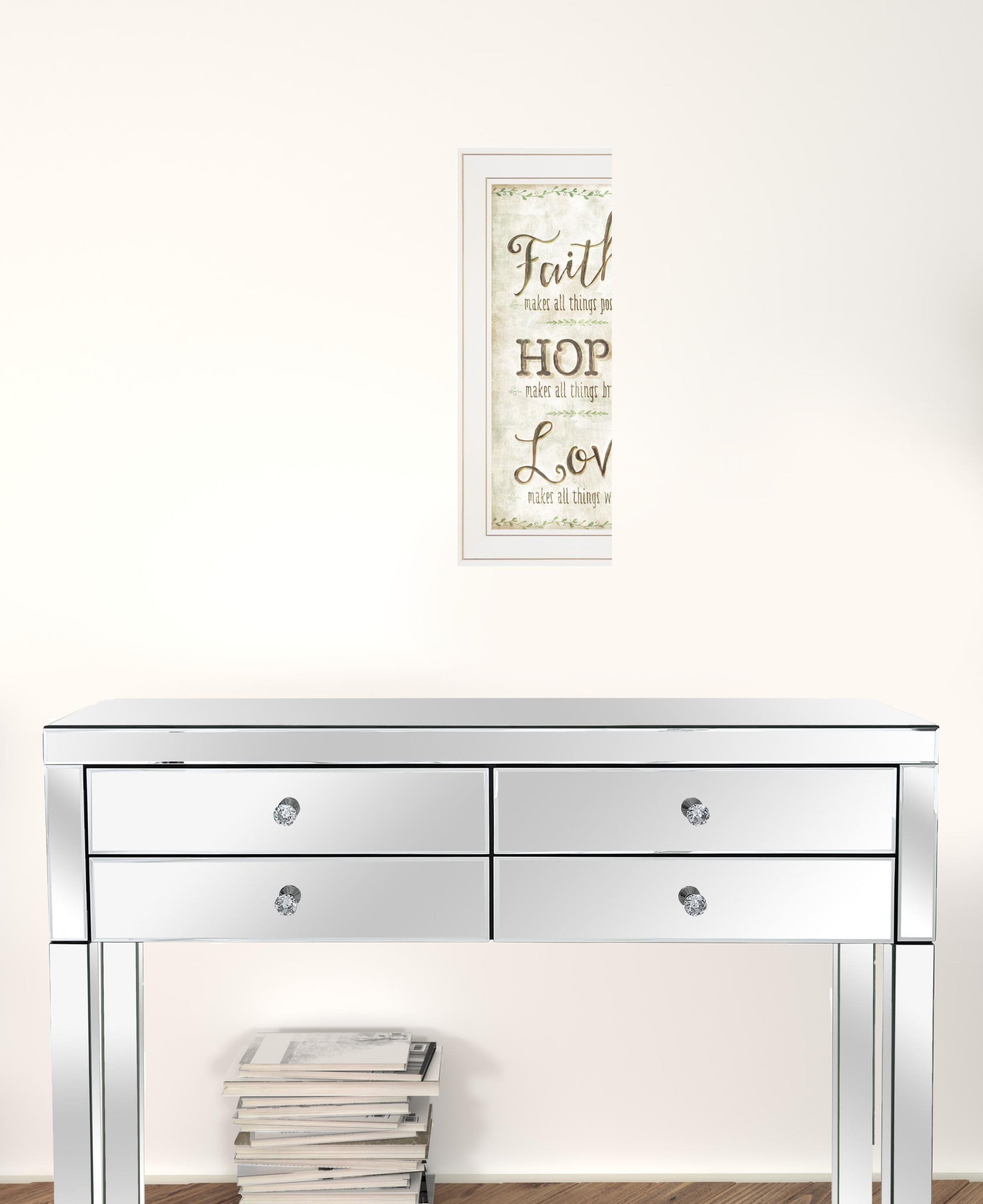 Faith 1 White Framed Print Wall Art