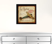 Toy Airplane Black Framed Print Wall Art