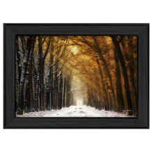 Autumn To Winter Black Framed Print Wall Art