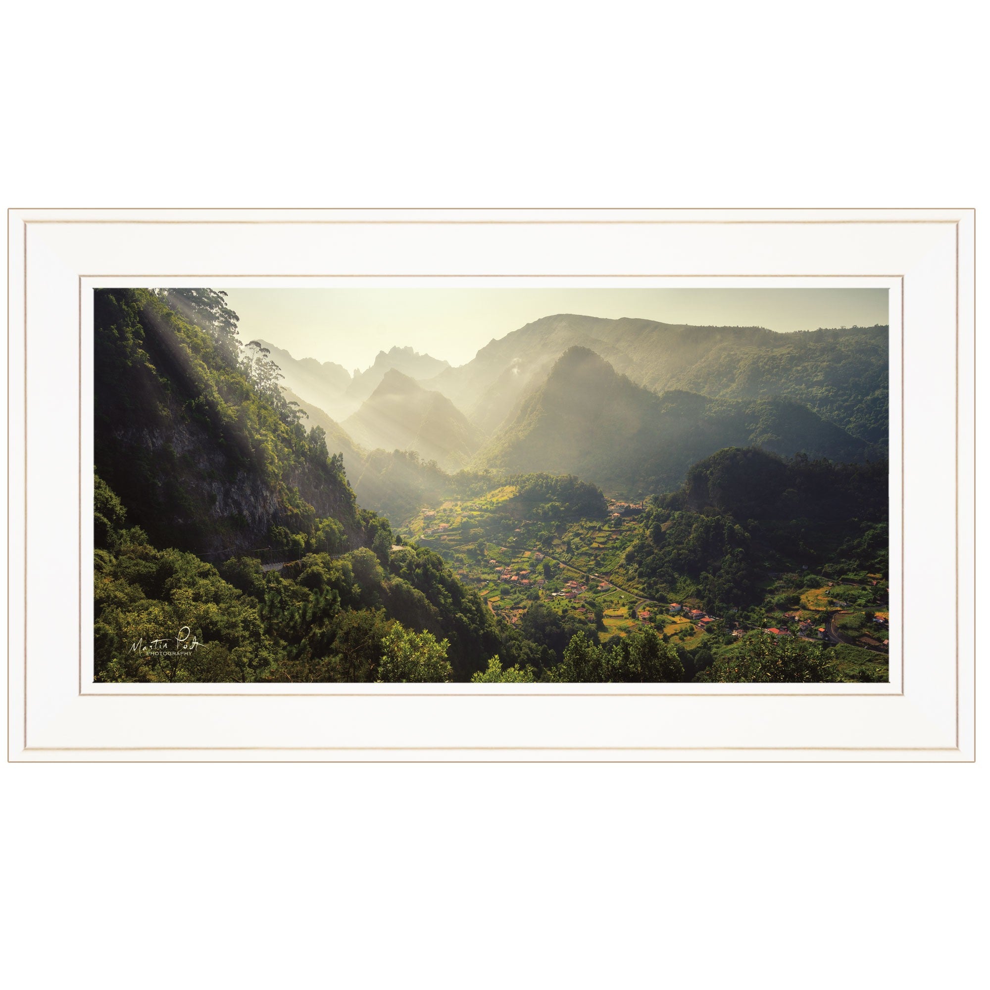 Land Of The Hobbits Martin Podt Ready To Hang Framed Print White Frame White Framed Print Wall Art