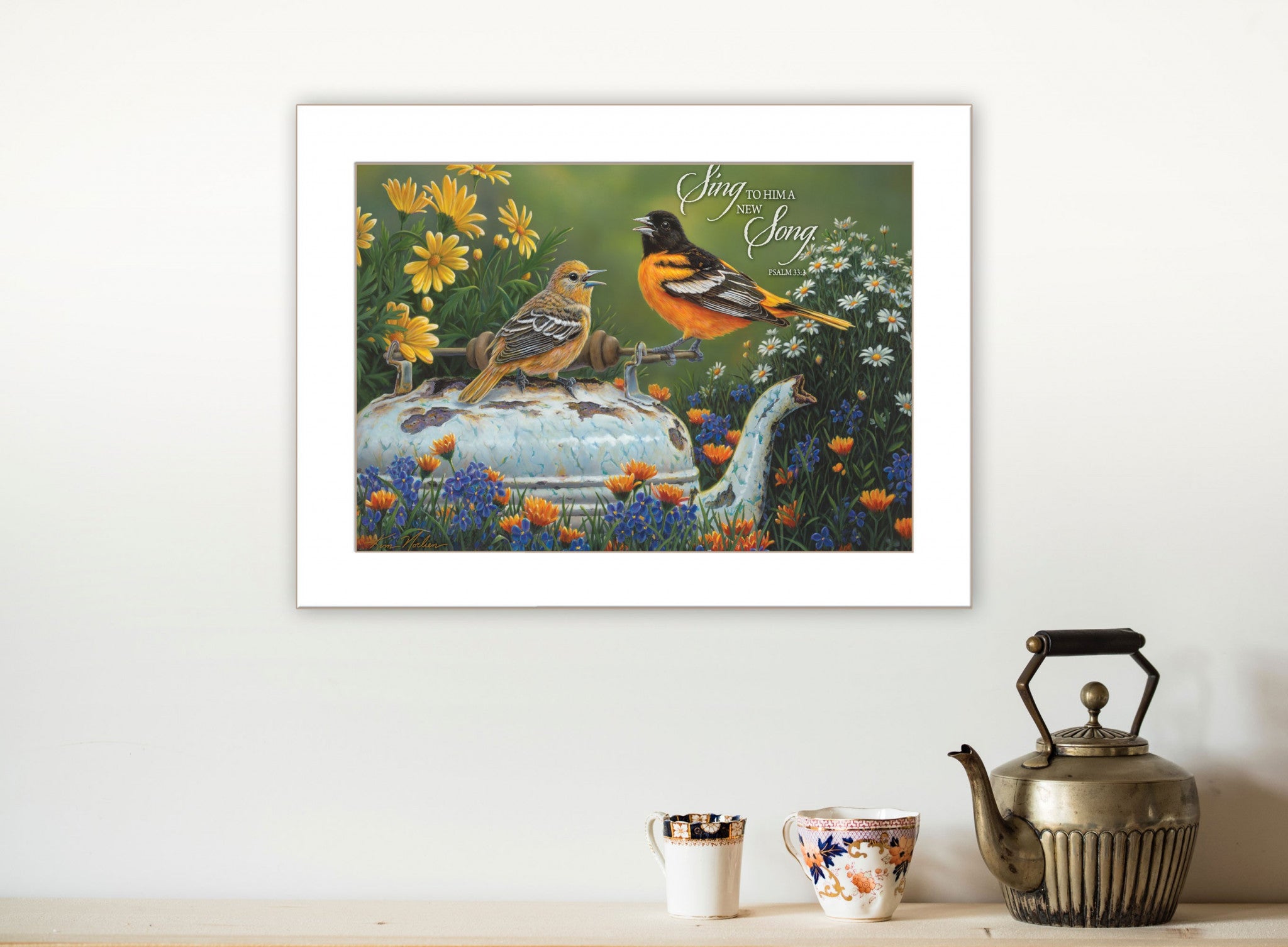 Tea Time 6 White Framed Print Wall Art