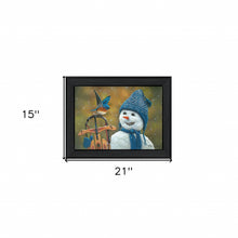 Snow Brother Snowman Black Framed Print Wall Art
