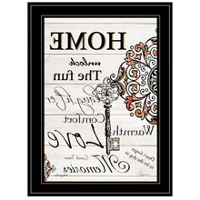 Home Or Laughter 2 Black Framed Print Wall Art