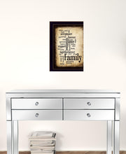 Family 11 Black Framed Print Wall Art