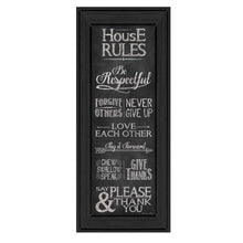 House Rules Black Framed Print Wall Art