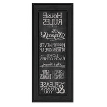 House Rules Black Framed Print Wall Art