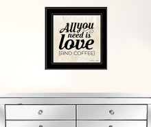 All You Need Is Love And Coffee 2 Black Framed Print Wall Art