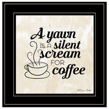 A Silent Scream For Coffee 2 Black Framed Print Wall Art
