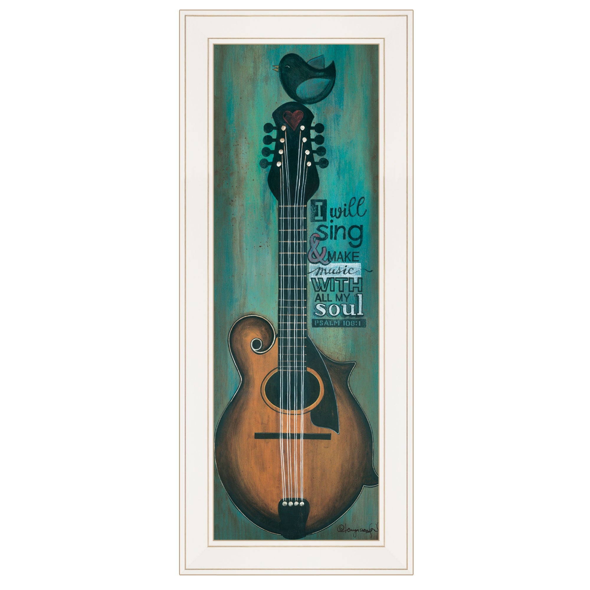 I Will Sing 1 White Framed Print Wall Art