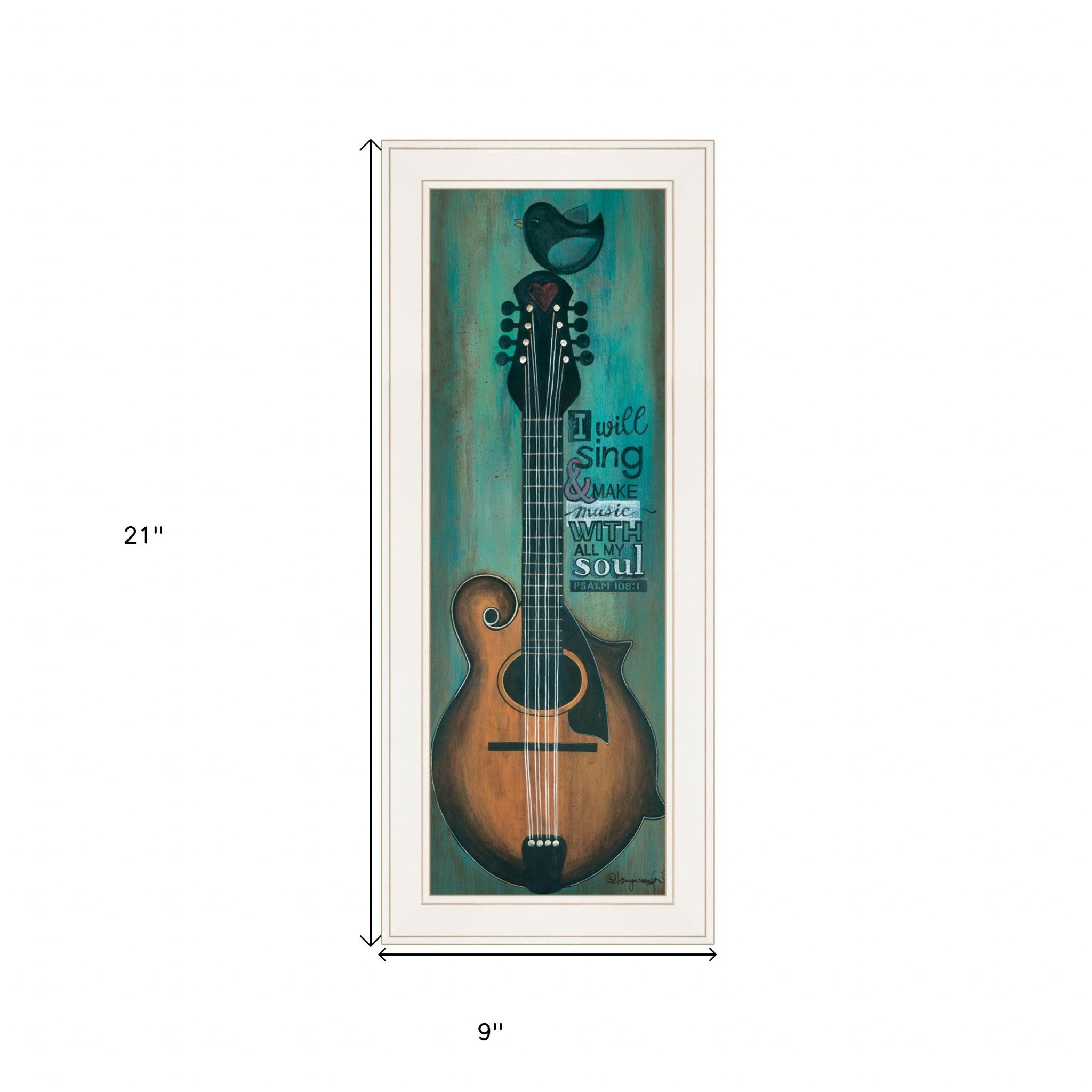 I Will Sing 1 White Framed Print Wall Art
