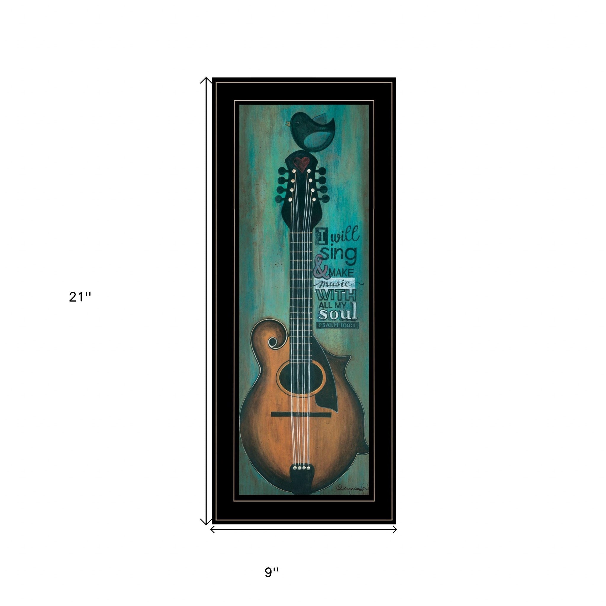 I Will Sing 2 Black Framed Print Wall Art